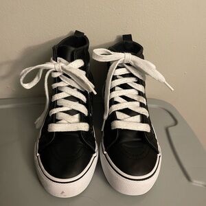 Disney Black and White Nightmare Before Christmas Kids High-Top Sneakers